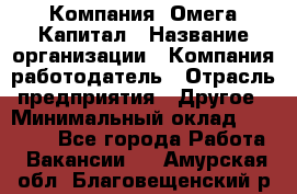 Компания «Омега Капитал › Название организации ­ Компания-работодатель › Отрасль предприятия ­ Другое › Минимальный оклад ­ 40 000 - Все города Работа » Вакансии   . Амурская обл.,Благовещенский р-н